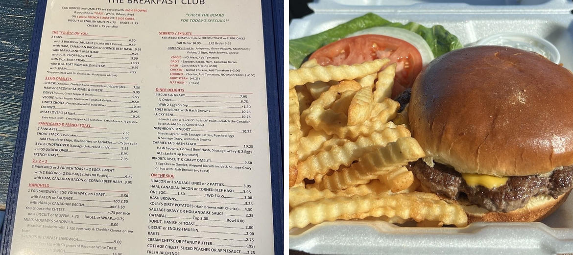 Allen's Corner Diner Menu