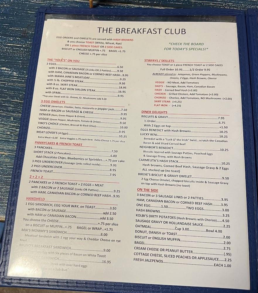 Allen's Corner Diner Menu image 2
