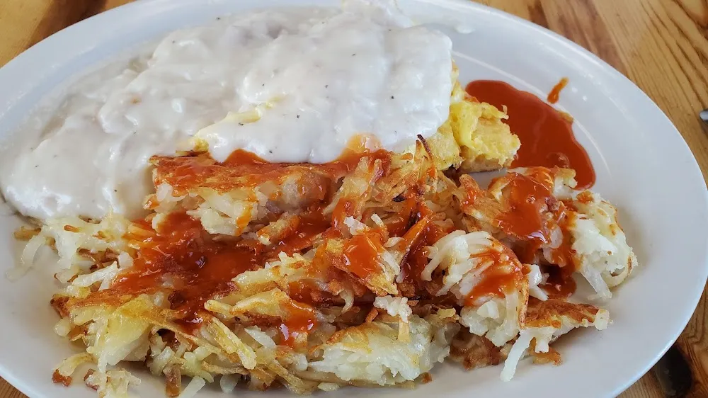 Omelet Biscuits and Gravy