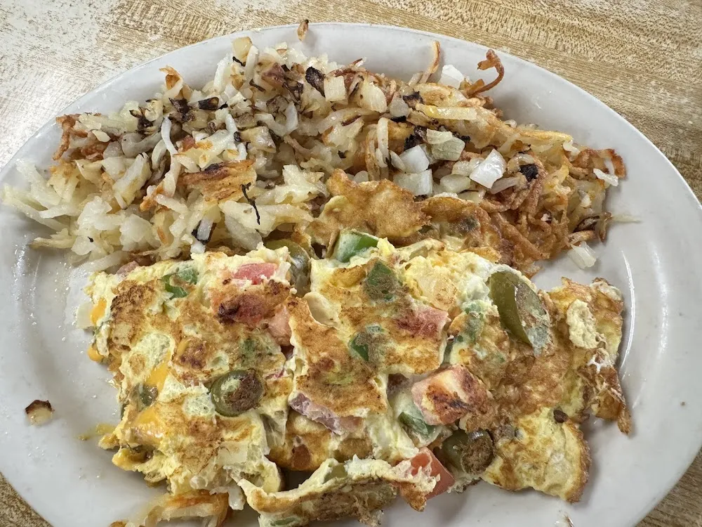 Omelette with Hash Browns
